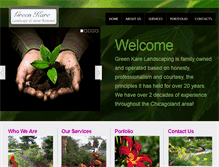 Tablet Screenshot of greenkarelandscaping.com